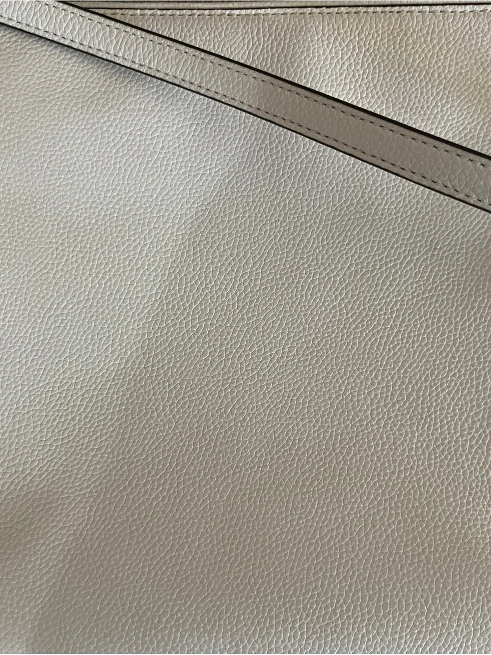 kate spade white pebbled leather tote with front zip